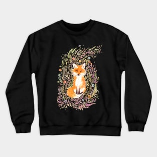 Fox and Flowers II Crewneck Sweatshirt